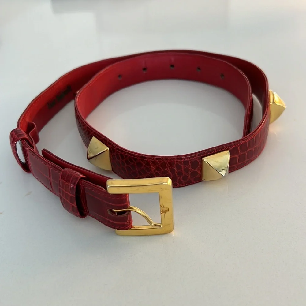 Alligator Roman Studs Gold Hardware  1